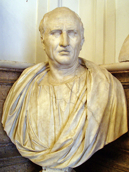 Bustul lui Cicero, Museul Capitolini, Roma, sursa Wikipedia.