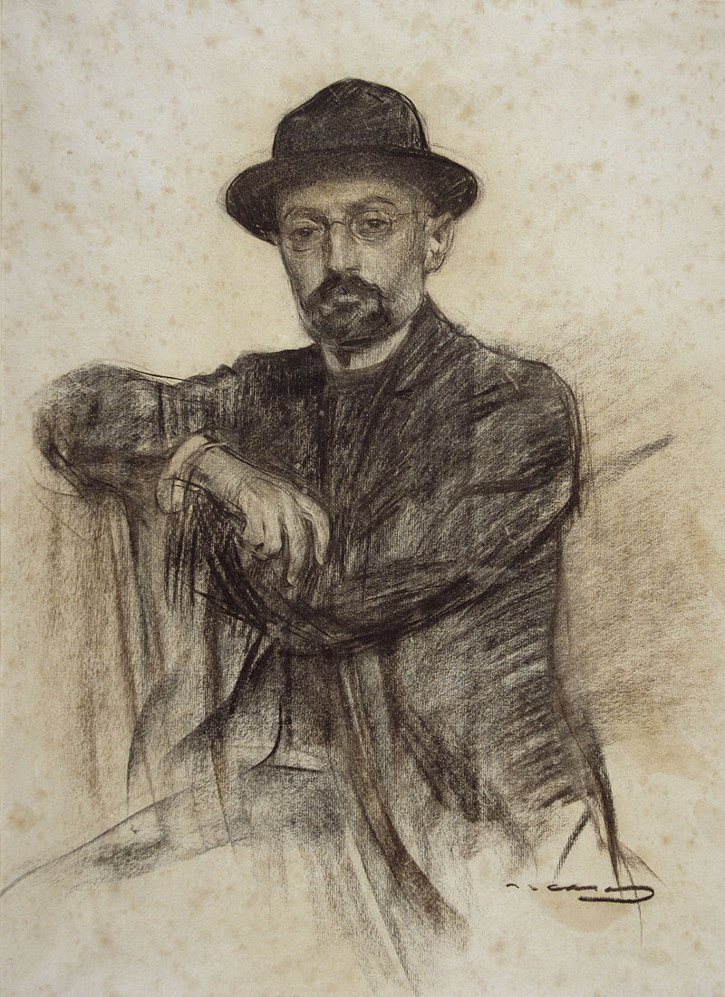Portret de Ramon Casas conservat laMNAC în Barcelona. Sursă Wikipedia.