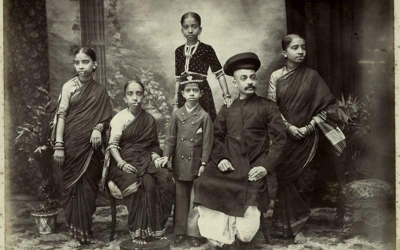 A_Brahmin_family,_Bombay;_photo_by_Taurines,_c.1880